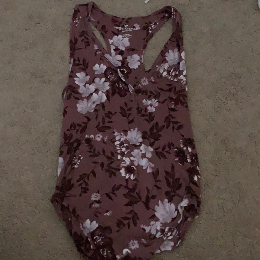 Floral Button Up Body Suit